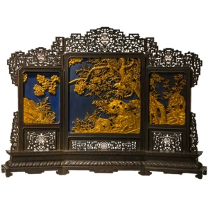 Antique zitanwood golden pine,bamboo,plum screen style collection