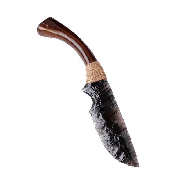 Hand-Carved Natural Crystal Obsidian Knife Decorative Collectible