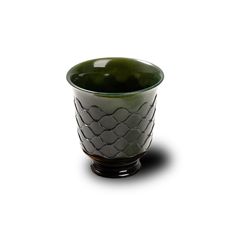 Handcrafted Premium Hetian Jade Dragon Scale Tea Cup Luxurious Gift for Tea Lovers1